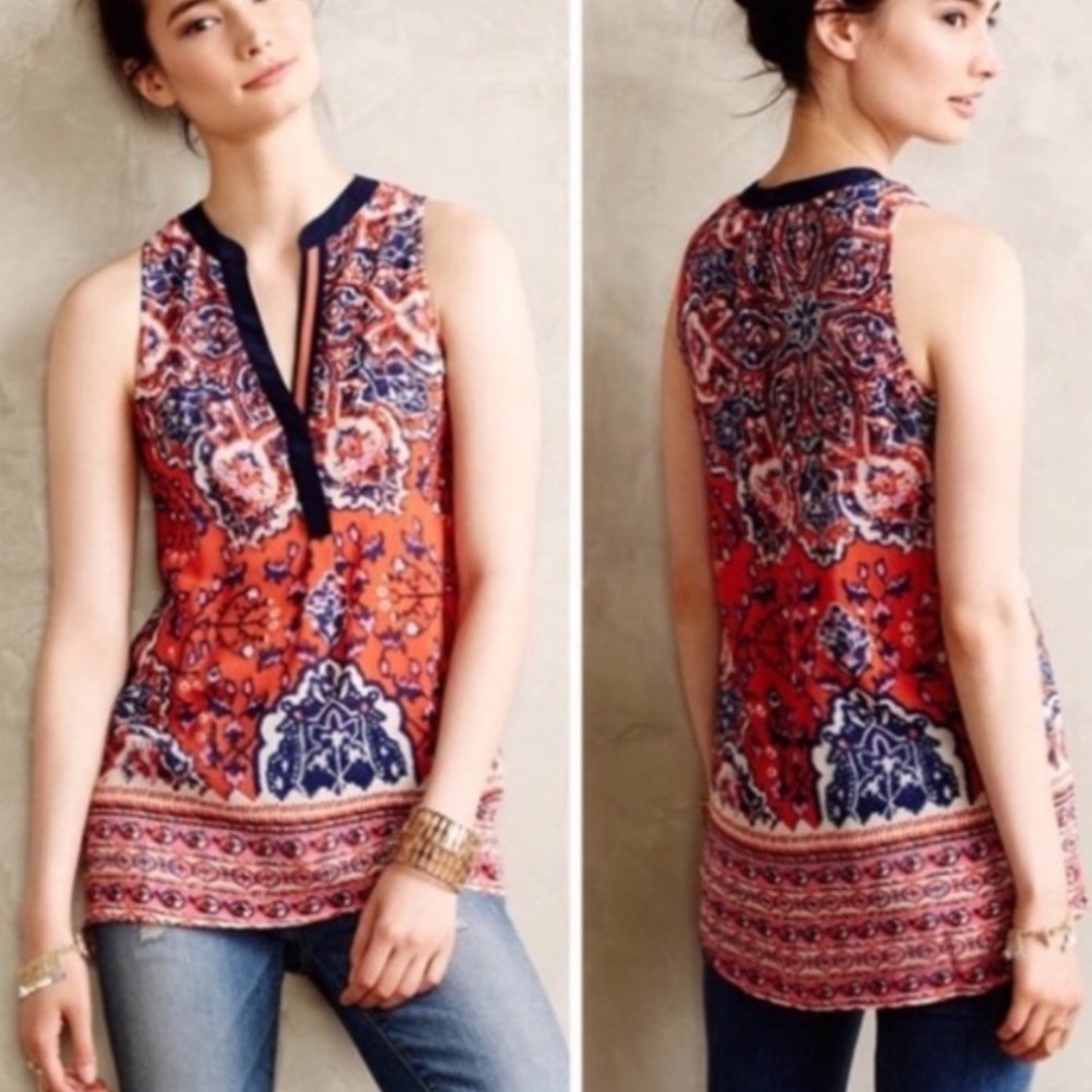 Anthropologie vanessa Virginia silk blouse